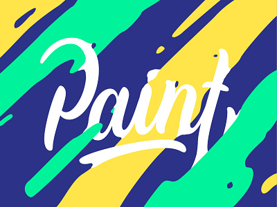 Paint calligraphy handlettering illustration lettering liquid paint type typography vector
