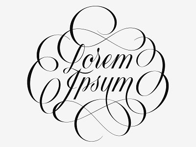 Lorem Ipsum calligraphy classical customtype elegant flourishes handlettering lettering lorem ipsum type typography vector