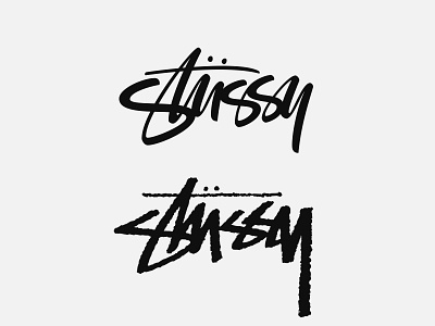 Stussy Side to Side Comparison brand branding calligraphy comparison customtype handlettering identity lettering logo logodesign logotype redesign rework stussy type typography vector