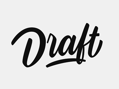 Draft calligraphy customtype draft handlettering lettering practice random word type typography vector