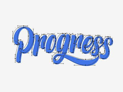 Progress adobe illustrator anchor points calligraphy customtype design handlettering lettering type typography vector