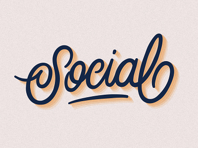 Social adobe illustrator calligraphy customtype grain handlettering lettering monoline social type typography vector