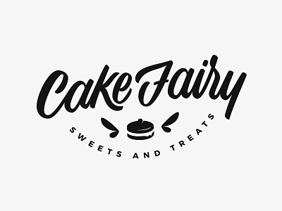 Cake Fairy bakery brand branding cake calligraphy customtype fairy handlettering identity lettering logo logodesign logotype type typography vector
