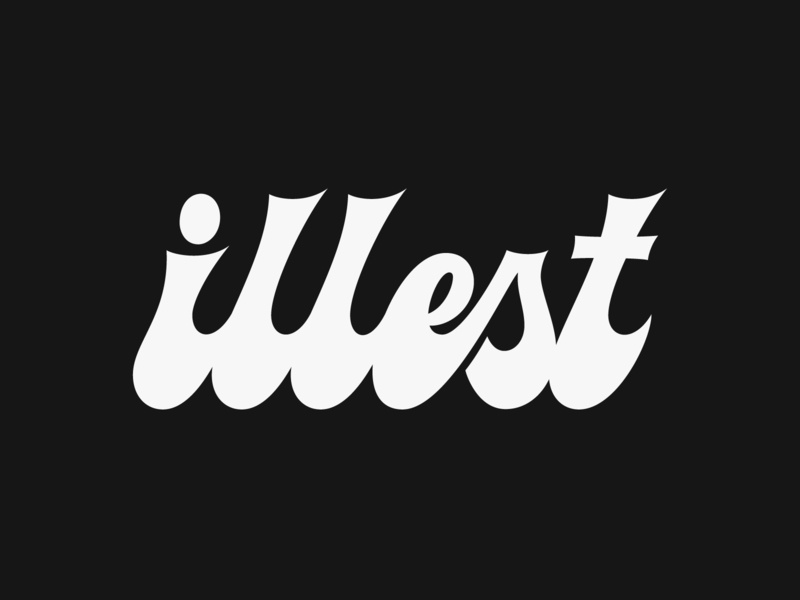 Illest vintage illest customtype lettering typography vector type calligraphy handlettering