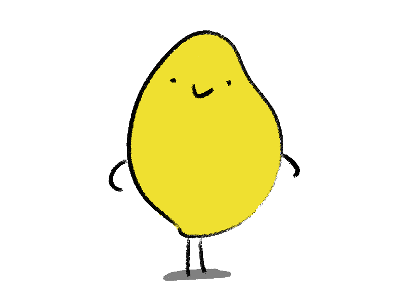 Lemon Bounce animated animation bounce bouncy cute cute art fruit fruit illustration gif gif animated gif animation hand drawn illustration lemon loop squash and stretch