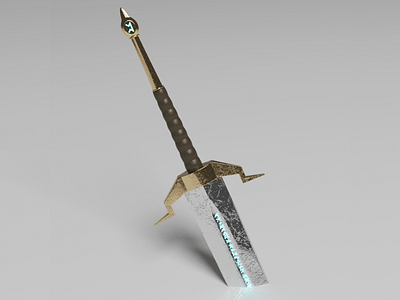 Sword 3D 3d 3d art blender blender3d design illustration practice sword thewitcher tutorial