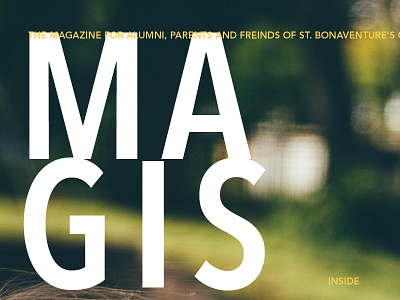 Magis Magazine jesuit k 12 magazine magis masthead