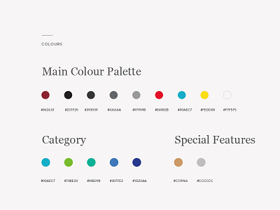 Gazette Style Guide colour news palette style guide