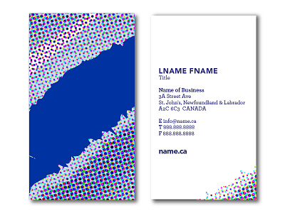 Business Card halftone pattern random