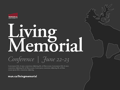 Living Memorial Conference black on black conference design living memorial memorial university