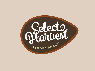 Select Harvest Logo agriculture almonds branding food food and drink identity logo logo design nuts snacks