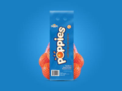 Poppies California Mandarins bag branding citrus fresh design fruit grocery orange packaging packaging design snack