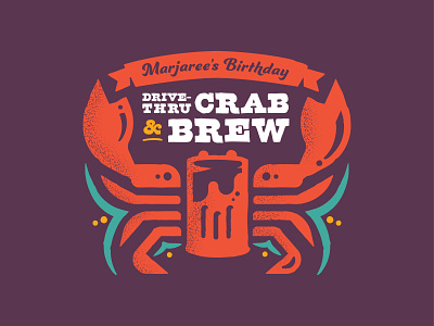 Crab & Brew Logo branding eat event fundraiser logo