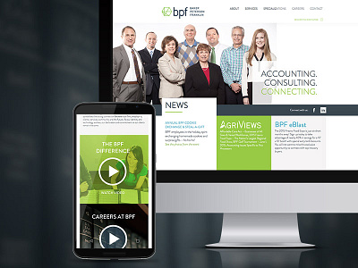 Baker Peterson Franklin UI Design accounting responsive web design ui design web design website