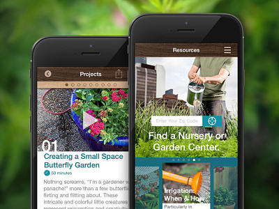 Plantable iOS App app gardening ui design