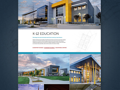 Darden Architects Website architecture responsive schools ui design web design website