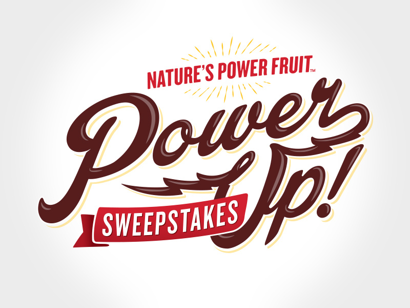 Power Up Promotion Identity logo design marketing sweepstakes logo consumer promotion promotion