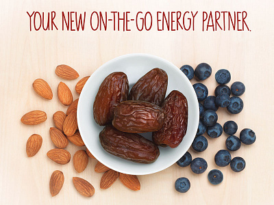 Natural Delights - Cooking Light almond blueberry consumer advertising dates energy print advertising snack