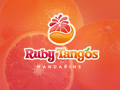 Ruby Tangos Mandarins Logo citrus food fruit juicy logo mandarins oranges squirt