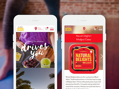 Natural Delights New Website e commerce fitness food lifestyle responsive store ui design uiux web design website