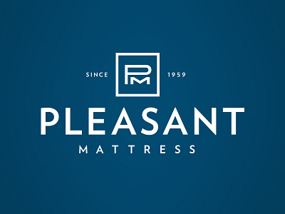 Pleasant Mattress bedroom branding design home living logo logo design mattress modern