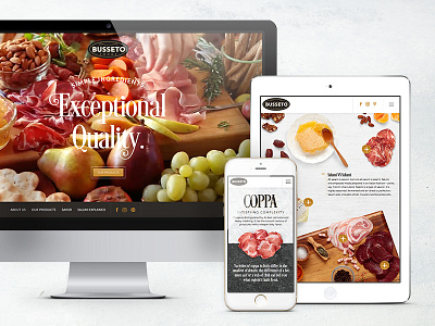 Busseto Foods food meat party responsive salami ui design web design website