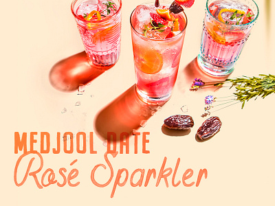 Medjool Date Rosé Sparkler drink food fresh photography recipe retro summer