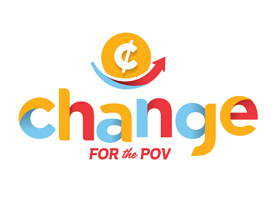 Change for the Pov charity collection donation foundation fundraiser homeless kids logo non profit