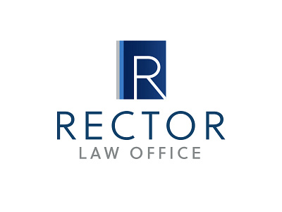 Rector Law Office branding business identity initial law lawyer legal logo