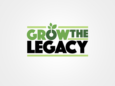 Grow the Legacy Campaign Logo agriculture campaign charity education farm fundraiser growth non profit plant rural school