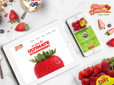 Blazer Wilkinson Website 3d animation agriculture food fresh fruit mobile photography produce strawberry ui design website