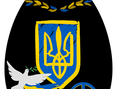 Ukraine egg. graphic design logo motion graphics