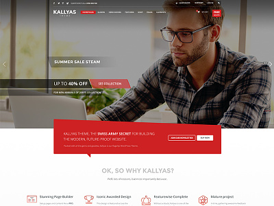 Kallyas WordPress Theme 2016 best builder dailyui interface multipurpose page ready responsive retina website wordpress