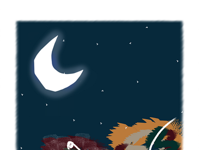 night time with the flowers colorscheme design flowers illustration