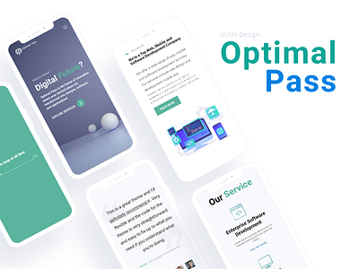 Optimal Pass App app design mobile slider ui uiux ux vector web design website