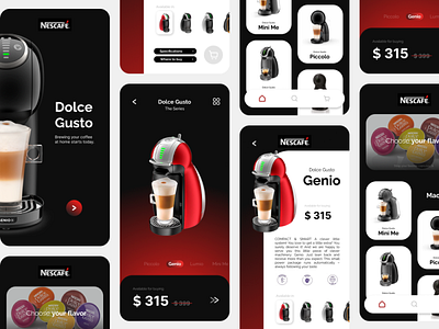 Nescafe Mobile App app beverage app branding digital design mobile app nescafe product redesign revamp ui ui design uiux ux ux design