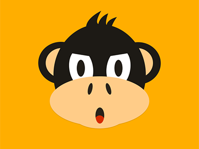 Monkey illustration monkey shout yellow