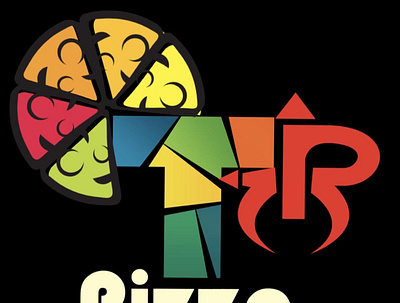 TR Pizza branding graphic design logo