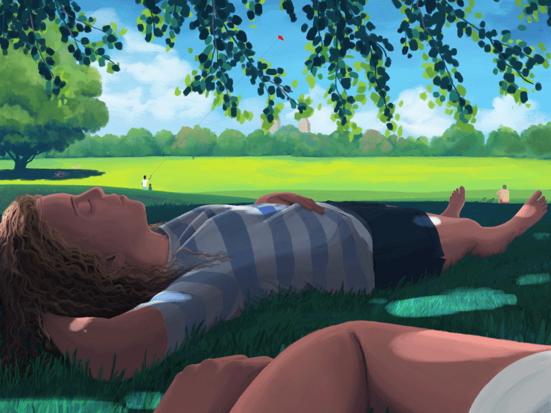 In the Quiet of Prospect Park animated gifs animation gif illustration new york new york city nyc prospect park