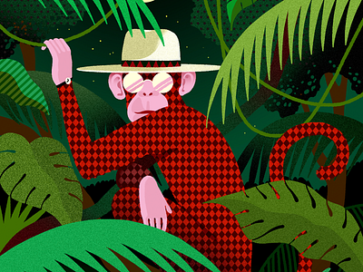 Chango Marango cover design editorial fashion illustration jungle monkey monkeys texture