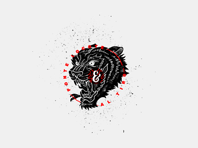 Get crazy ampersand black illustration texture tiger typography