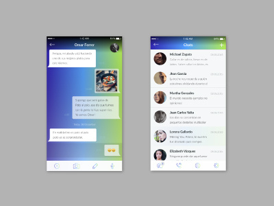 Chat App app chat design flat ios messenger sketch