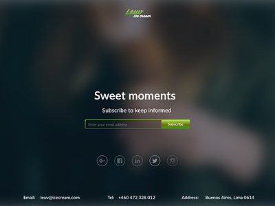 Landing Page - Leuv Ice Cream