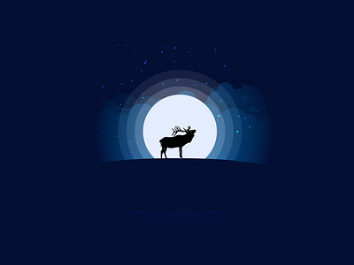 Elk ,moonknight artwork branding dailylogochallenge design graphic design illustration logo typography ui ux vector