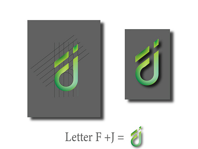 Letter F+J logo concept branding dailylogochallenge design graphic design illustration logo typography ui ux vector