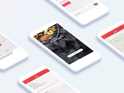 FoodShare: a sharing network to redistribute the food resource food app mobile social app ux design visual design
