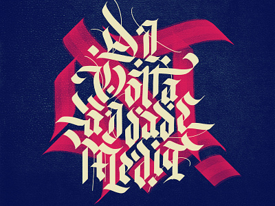 D.I. Volta à Idade Média brush calligraphy lettering pen