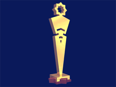 Kikito 3d award cinema festival trophy