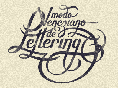 Veneziano'style lettering typography