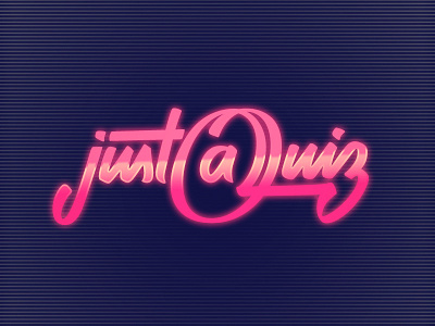 Just a Quiz branding lettering retro typography